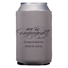 Script We're Engaged Collapsible Koozies