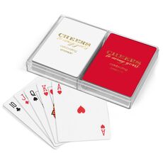 Cheers To Many Years Double Deck Playing Cards
