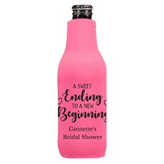 A Sweet Ending to a New Beginning Bottle Koozie