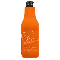 60 and Sensational Bottle Koozie