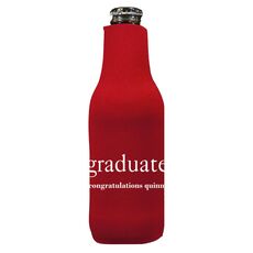 Big Word Graduate Bottle Koozie