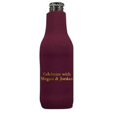 Basic Text of Your Choice Bottle Koozie