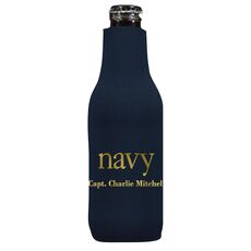Big Word Navy Bottle Huggers