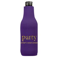 Big Word Party Bottle Koozie