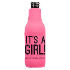 Bold It's A Girl Bottle Huggers