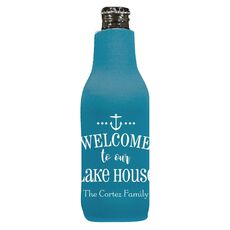 Welcome to Our Lake House Bottle Koozie