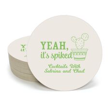 Yeah It's Spiked Round Coasters