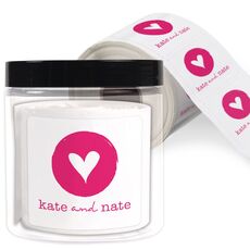Heart of Mine Square Labels in a Jar
