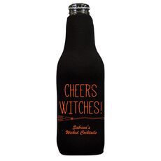 Cheers Witches Halloween Bottle Koozie