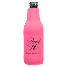 Elegant Sweet Sixteen Bottle Koozie