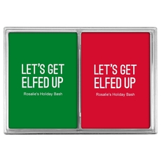 Let's Get Elfed Up Double Deck Playing Cards