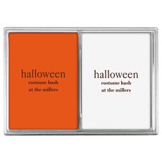Big Word Halloween Double Deck Playing Cards