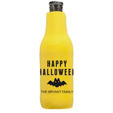 Happy Halloween Bat Bottle Huggers