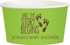 And The Story Begins with Baby Feet Treat Cups