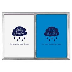 Baby Shower Cloud Double Deck Playing Cards