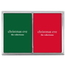Big Word Christmas Eve Double Deck Playing Cards