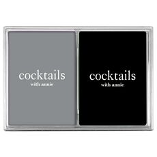 Big Word Cocktails Double Deck Playing Cards