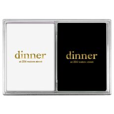 Big Word Dinner Double Deck Playing Cards