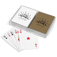 Confetti Dots Give Thanks Double Deck Playing Cards