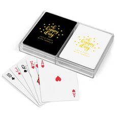 Confetti Dots Oh Happy Day Double Deck Playing Cards