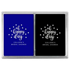 Confetti Dots Oh Happy Day Double Deck Playing Cards