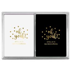 Confetti Dots Oh Yeah! Double Deck Playing Cards