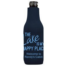 The Lake is My Happy Place Bottle Koozie