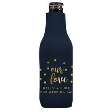 Confetti Dots Our Love Bottle Huggers