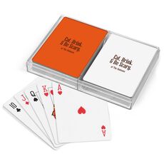 Eat Drink & Be Scary Double Deck Playing Cards