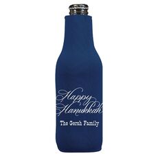 Elegant Happy Hanukkah Bottle Huggers
