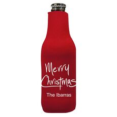 Fun Merry Christmas Bottle Koozie