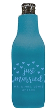 Confetti Hearts Just Married Bottle Huggers