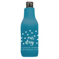 Confetti Hearts Our Day Bottle Huggers