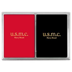 Big Word U.S.M.C. Double Deck Playing Cards