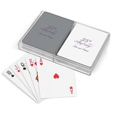 Elegant 25th Anniversary Double Deck Playing Cards
