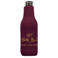 Elegant 50 Golden Years Bottle Koozie