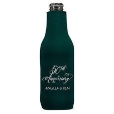 Elegant 50th Anniversary Bottle Koozie
