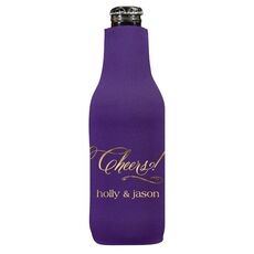 Elegant Cheers Bottle Koozie