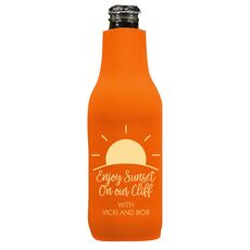 Enjoy Sunset on our Cliff Bottle Koozie