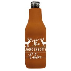 Family Cabin Bottle Koozie