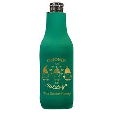 Gnome For The Holidays Bottle Koozie