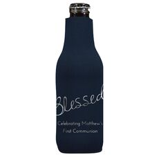 Expressive Script Blessed Bottle Huggers