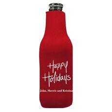 Fun Happy Holidays Bottle Huggers