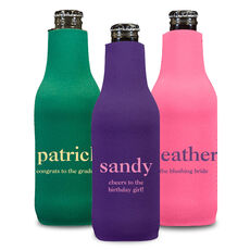Design Your Own Big Name with Text Bottle Koozie