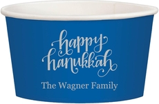 Hand Lettered Happy Hanukkah Treat Cups