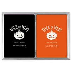 Trick or Treat Pumpkin Double Deck Playing Cards