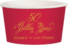 Elegant 50 Golden Years Treat Cups