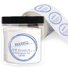 Maxwell Square Address Labels in a Jar