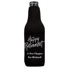 Fun Happy Retirement Bottle Koozie