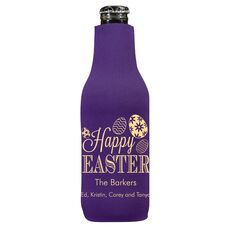 Happy Easter Eggs Bottle Koozie
